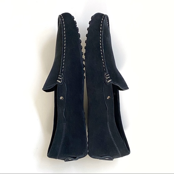 TOD’S Gommino black suede leather slip on driving slippers shoes loafers - Picture 3 of 13